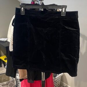 Elegant Black Corduroy Skirt